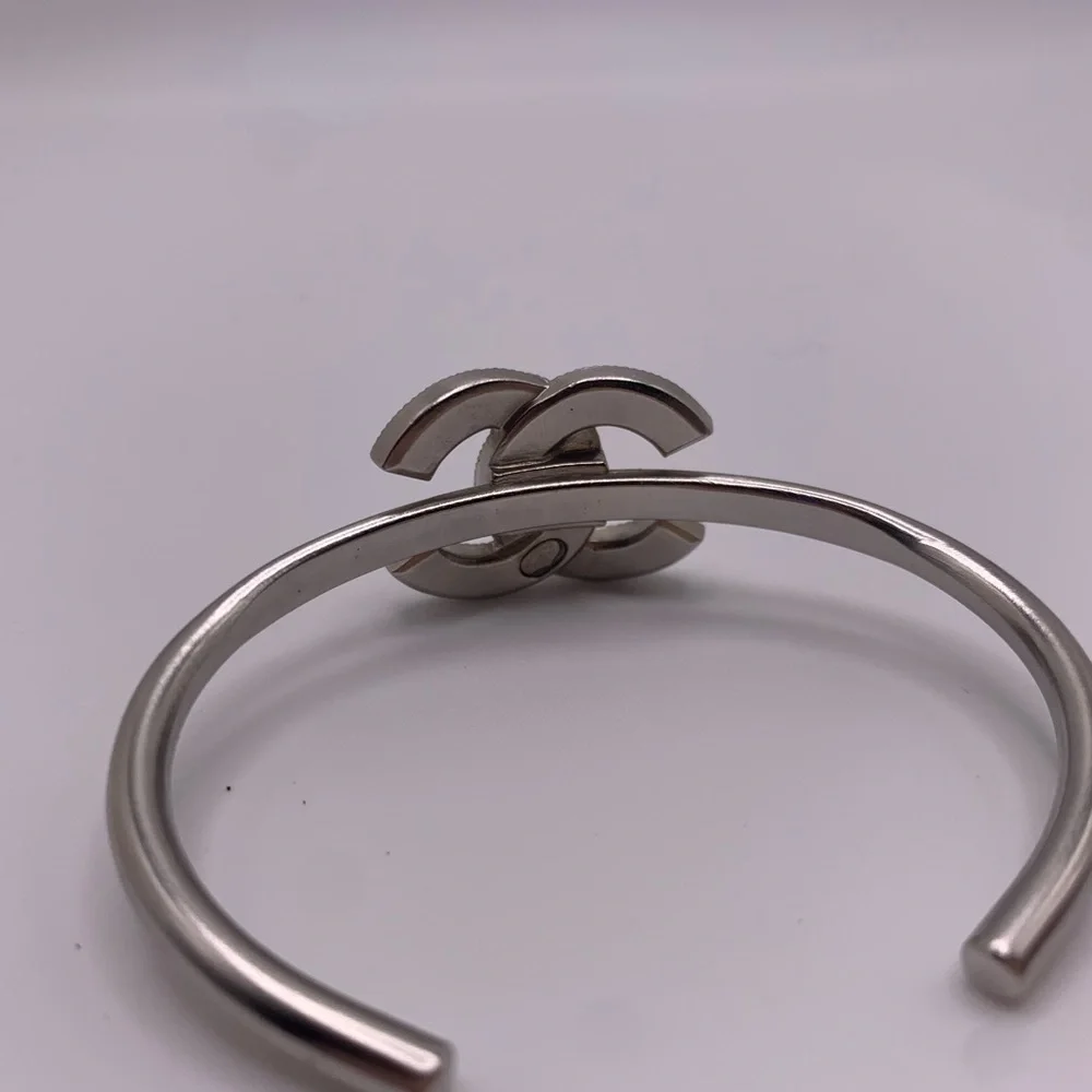 Chanel Crystal Cuff Bracelet CC - Authentic